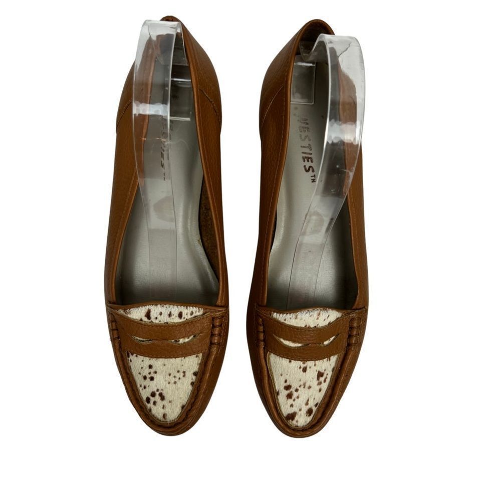 Westies Cow Hair Leather Slip On Penny Loafers Womens Size 8.5